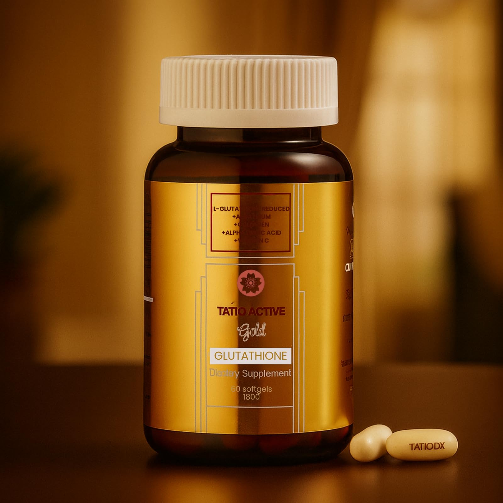 Packaging of Tatiomax New Gold showing premium design and GMP safety