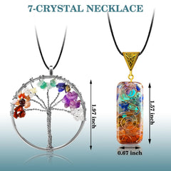 TATOODAA chakra tree of life with crystals for visual balance