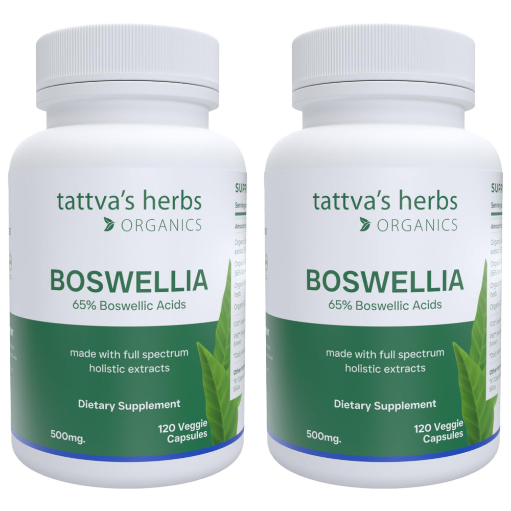 Tattva's Herbs Boswellia Serrata 500mg bottle – premium extract for potential joint support.