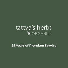 Tattva's Herbs Safety seal on bottle – trusted packaging for quality and freshness.
