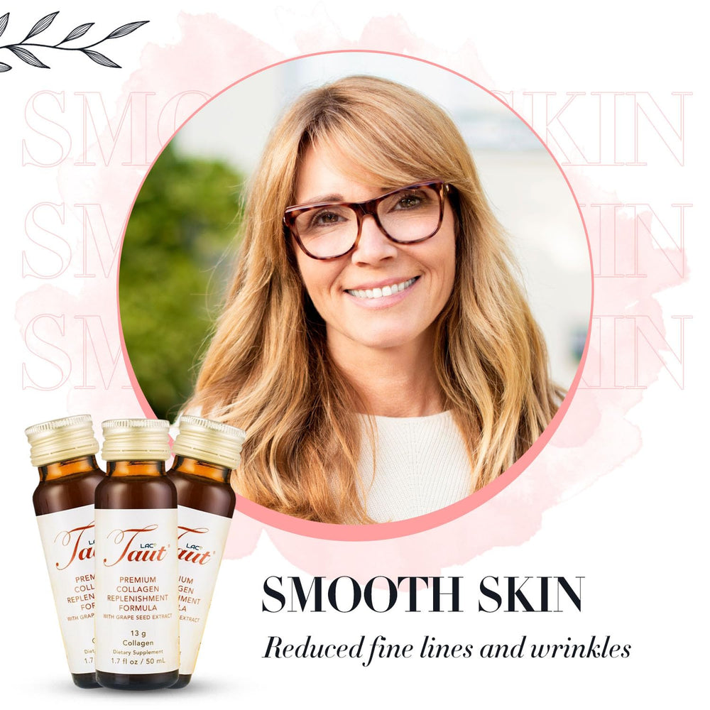 TAUT Liquid Collagen ingredients: hyaluronic acid and elastin for skin flexibility.