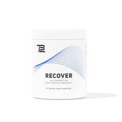 TB12 Recover bottle being poured for an evening recovery routine