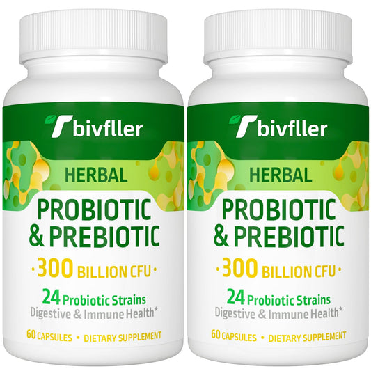 Tbivfller Probiotics bottle featuring a 300B CFU formula for daily digestive support