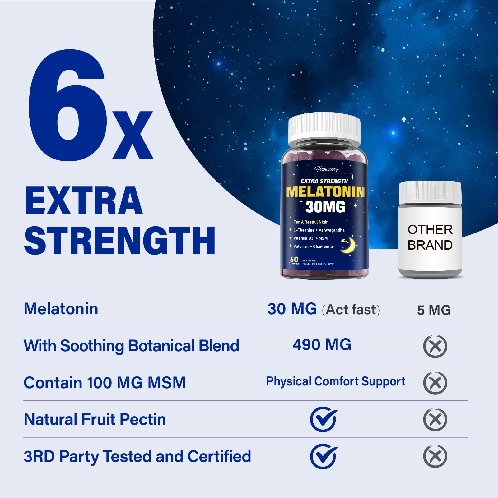 Two bottles pack on nightstand showing convenient daily sleep support