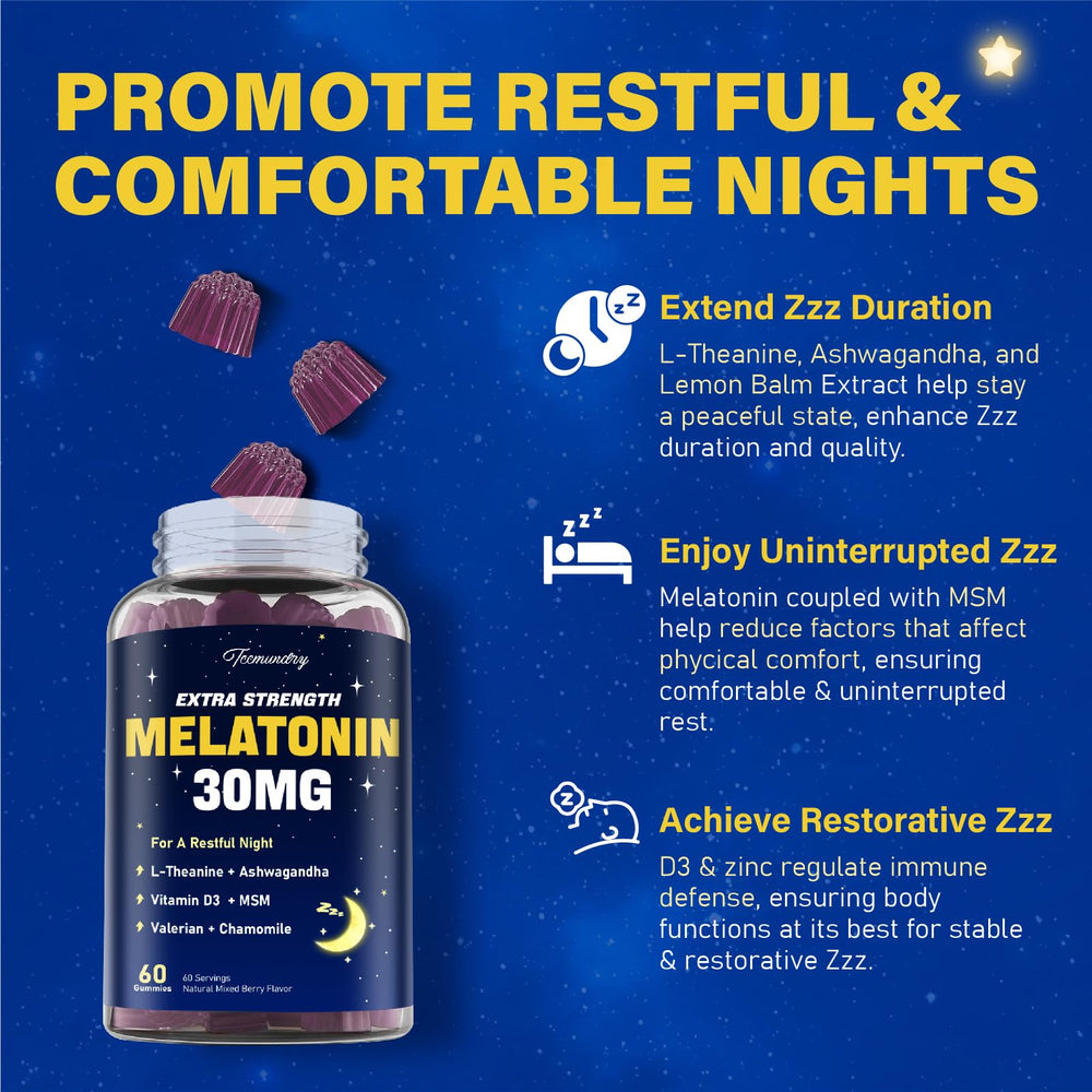 Gummy showing natural mixed berry flavor for night routine