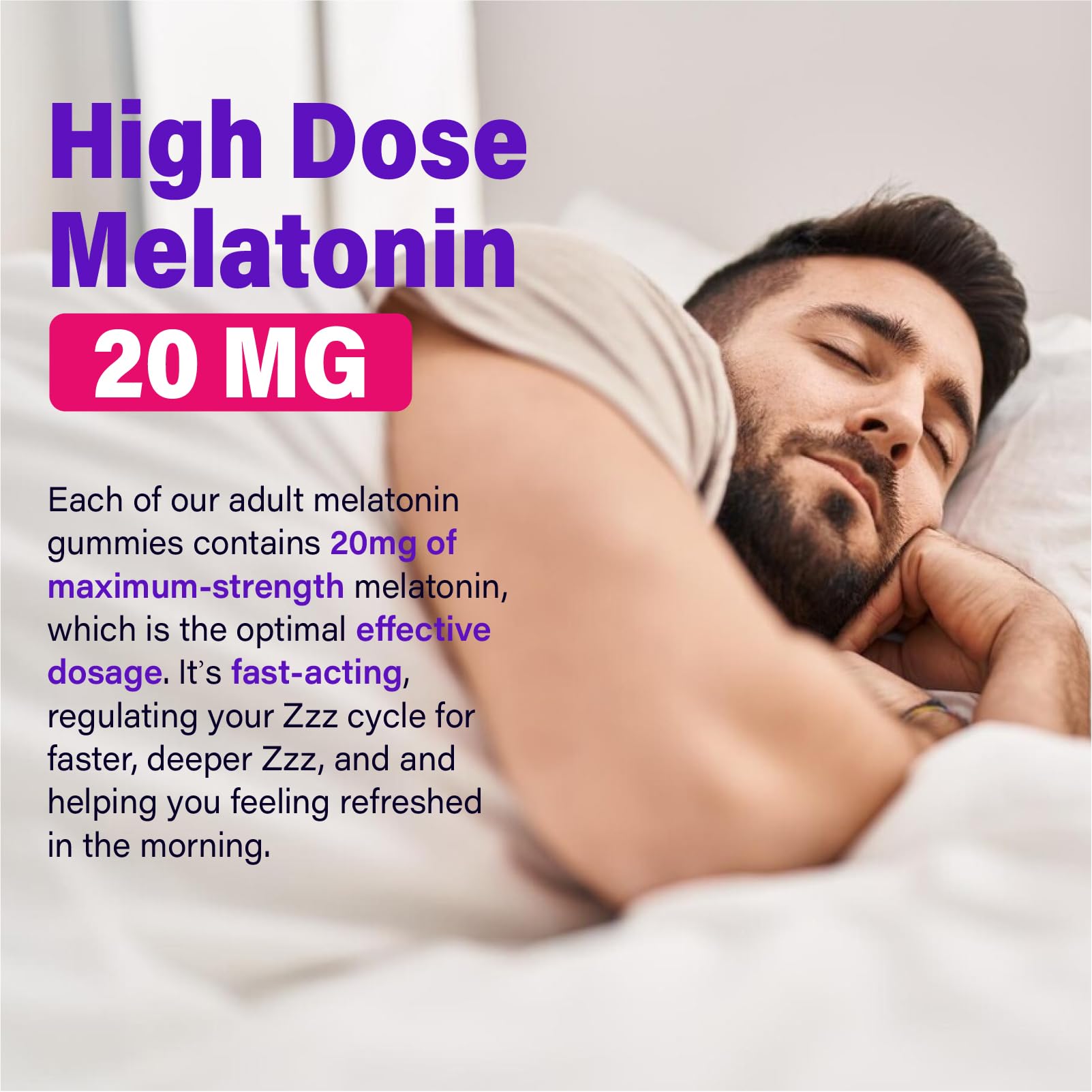 TCemundry Melatonin Gummies vegan and non-GMO packaging shot