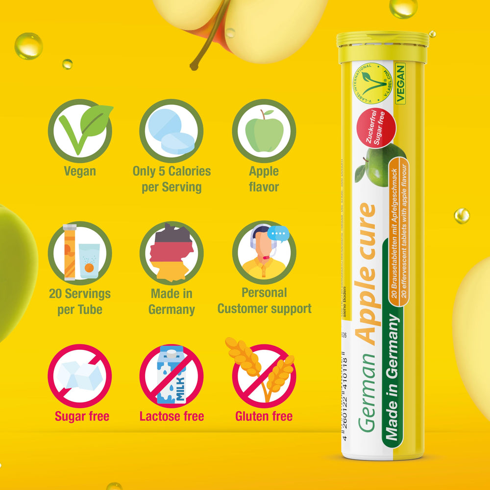 T&D Apple Cure tubes packaging for 240 servings on the go