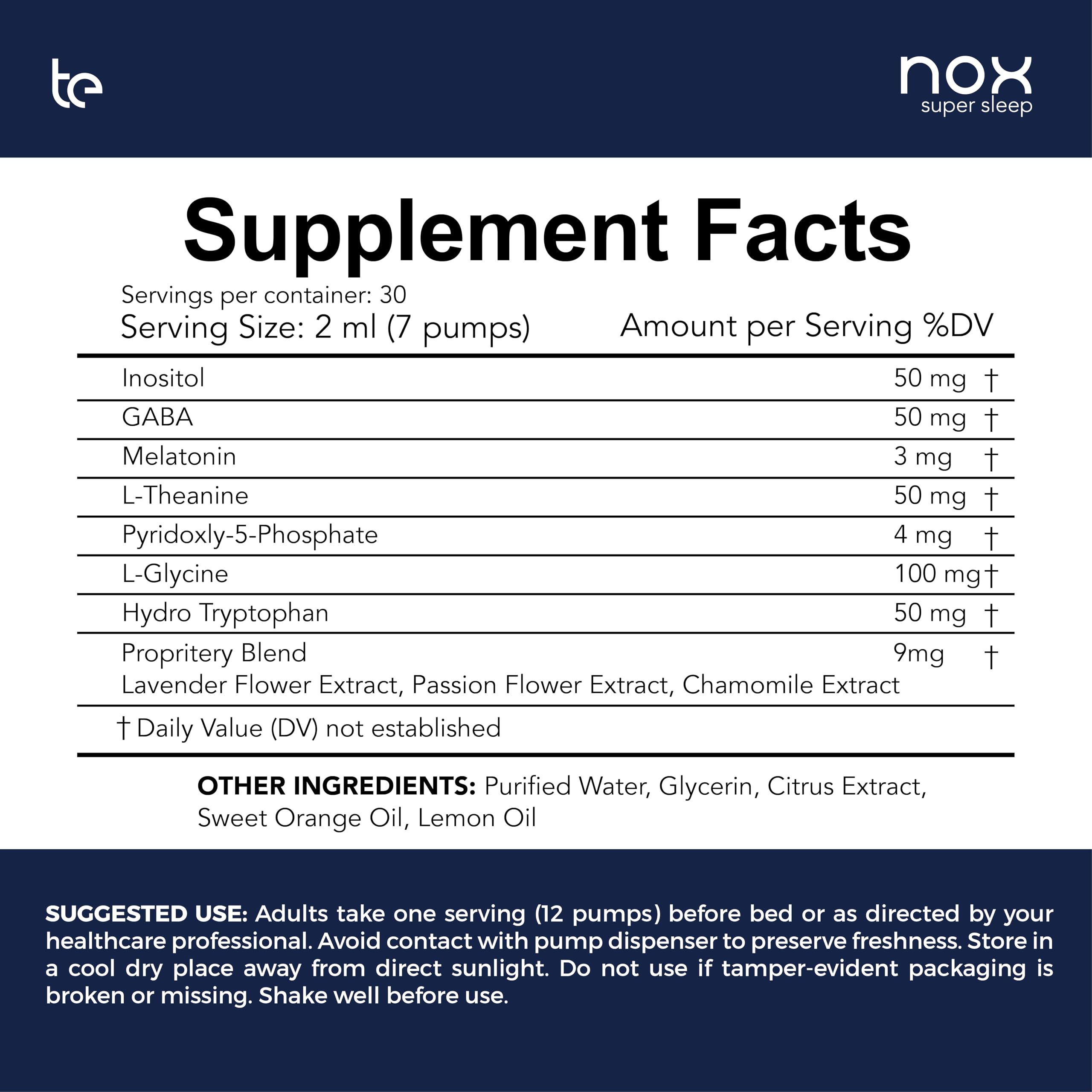 te USA Nox Super Sleep packaging on shelf demonstrates compact design.