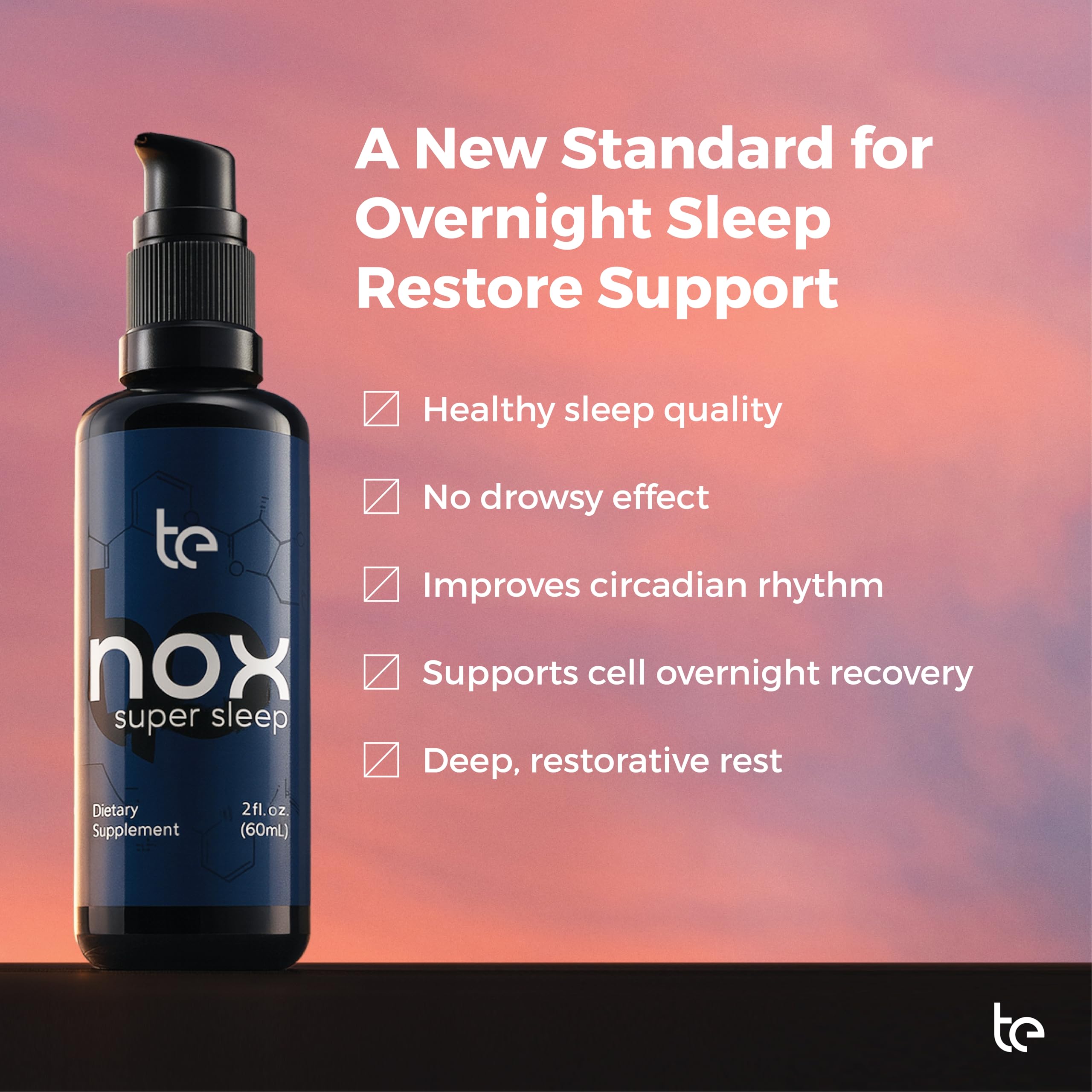 te USA Nox Super Sleep pump-dispense unit enables easy, accurate nightly servings.