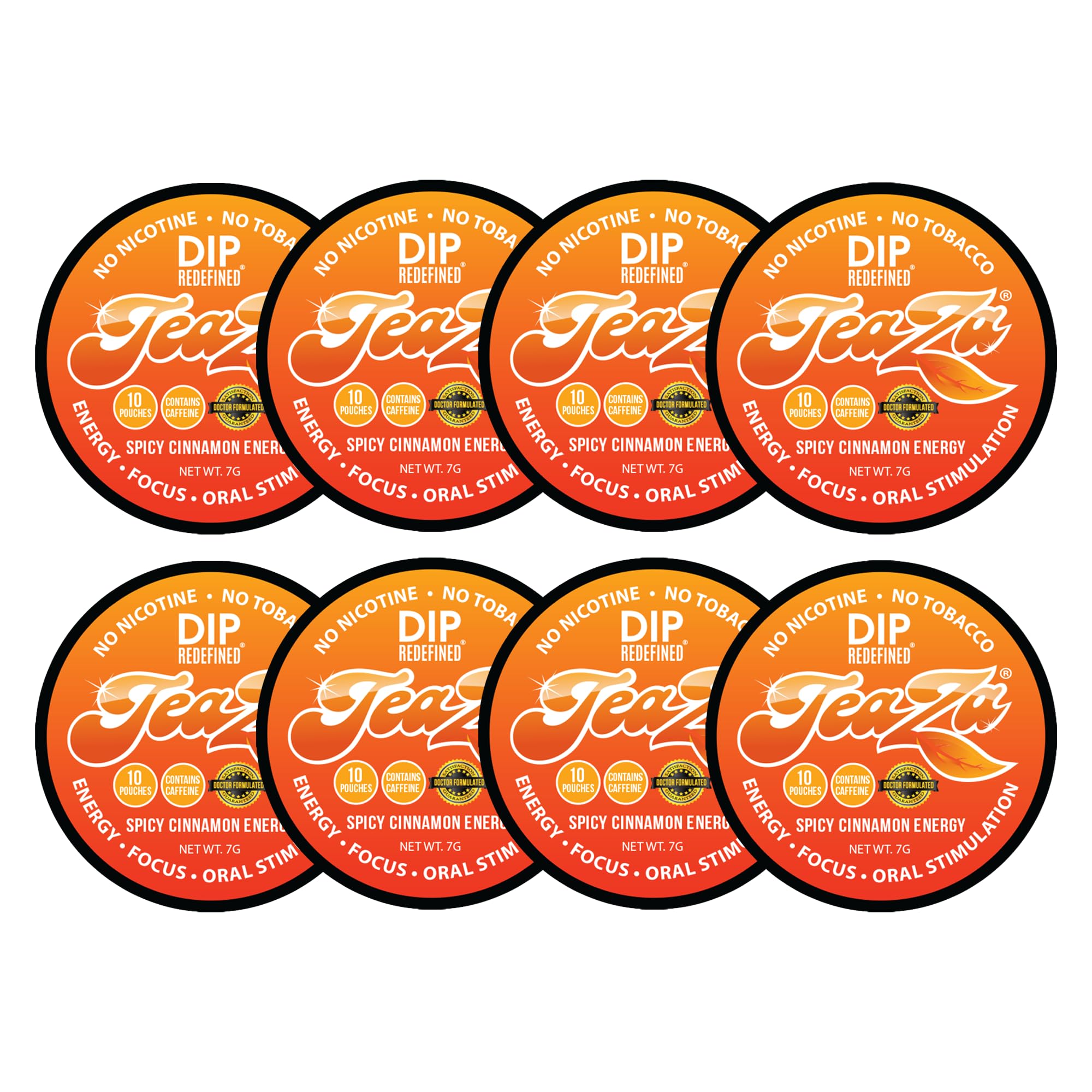 TeaZa spicy cinnamon energy pouch packaging for on-the-go use