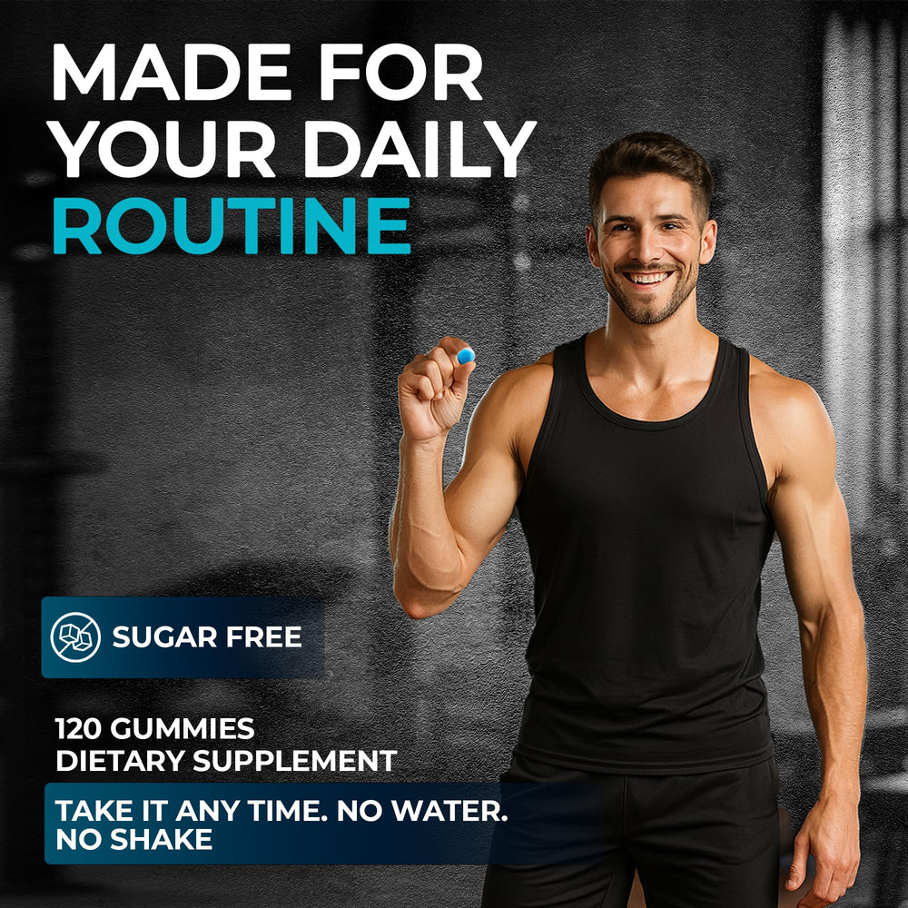 Teal Skyes MyoBoost vegan sugar-free icon communicates clean daily supplementation.