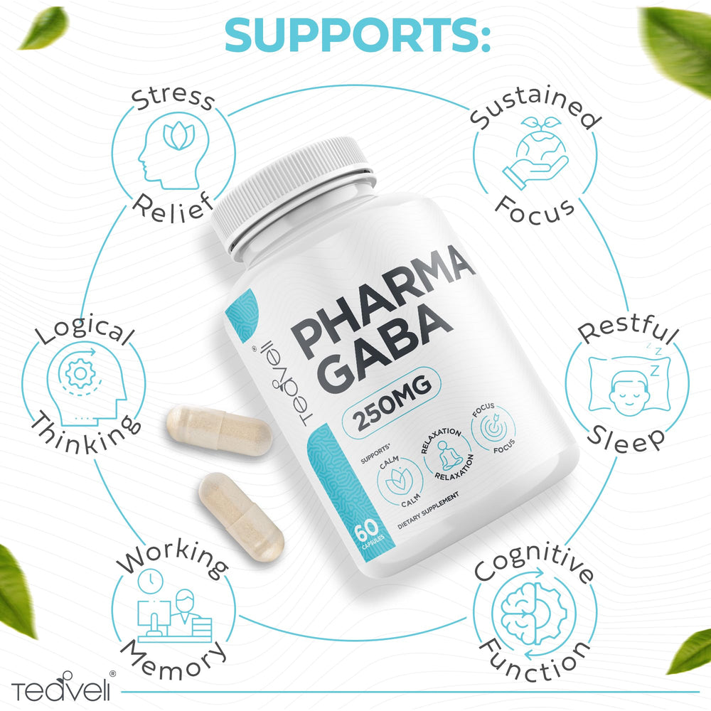 Teaveli Pharma GABA fermentation process illustration highlighting natural production