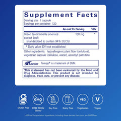 Teavigo capsules closeup shows hypoallergenic formulation and clean ingredients.