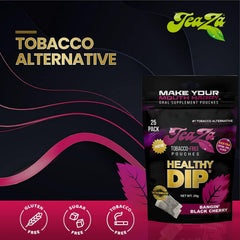 TeaZa Bangin' Black Cherry pouch lifestyle shot for daily use.