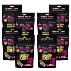 TeaZa Bangin' Black Cherry pouches in close-up with bold, nicotine-free flavor