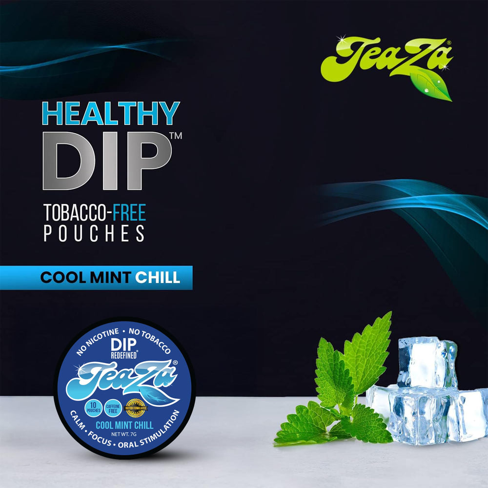 TeaZa Cool Mint Chill tea dissolving in hot water for minty tea experience.