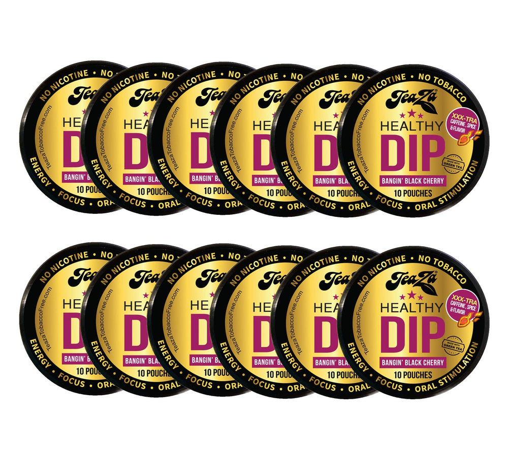 TeaZa Bangin' Black Cherry energy pouches pack offers clean energy without tobacco.
