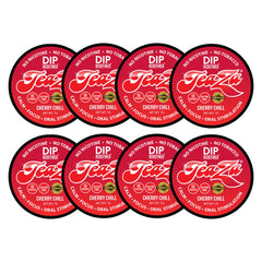 TeaZa Energy Pouches Cherry Chill package on desk for convenient energy boost