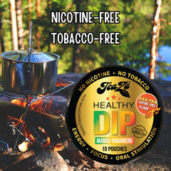 TeaZa Energy Pouches Mango Habanero 12-pack for easy, smokeless snus-like option.