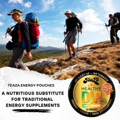 TeaZa Energy Pouches Mango Habanero pack label highlights flavor and nicotine-free composition.