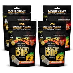 TeaZa Energy Pouches Mango Habanero pack, nicotine-free option with tropical heat.
