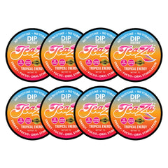 TeaZa Energy Pouches Tropical Pineapple Mango 8-pack for focused energy on the go.
