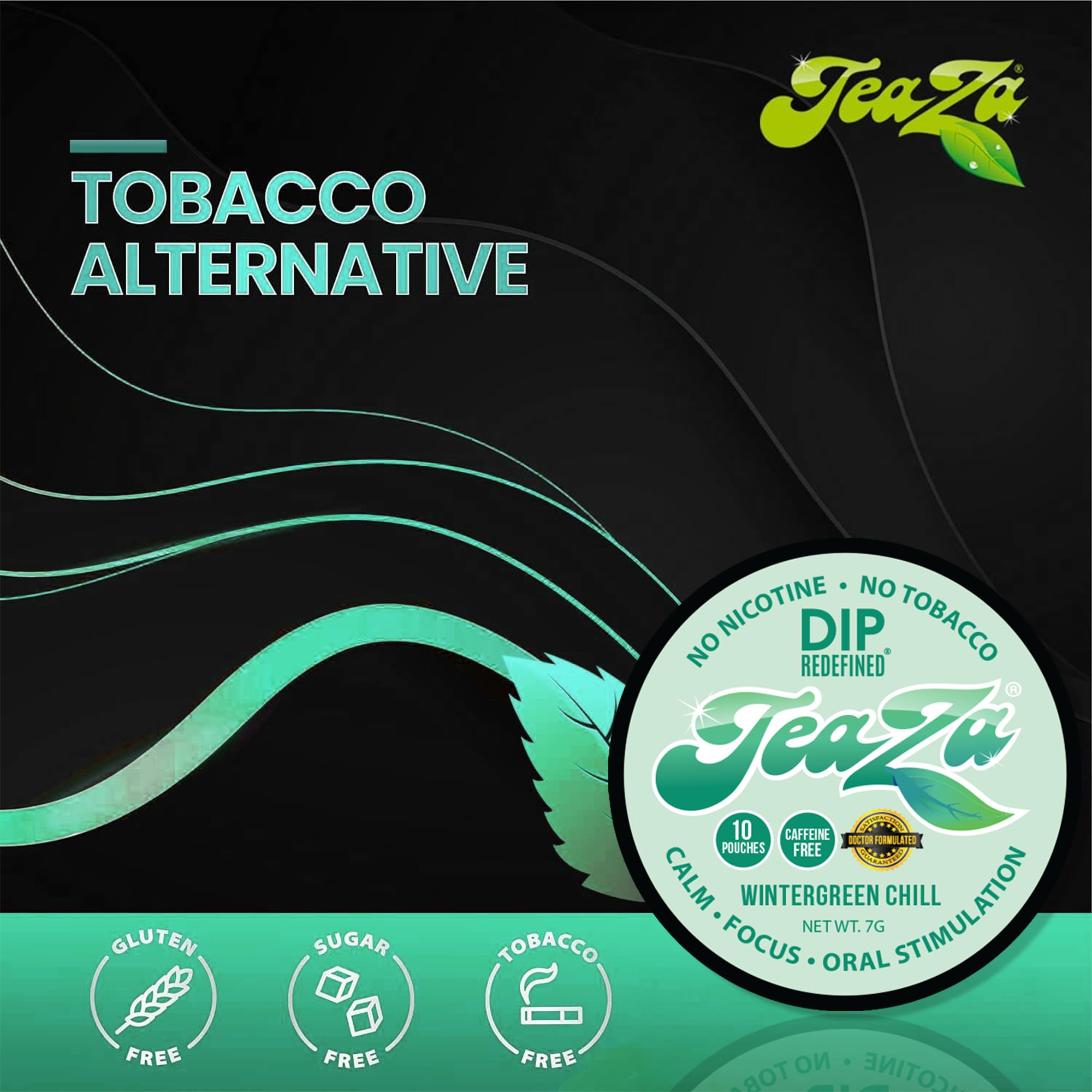 TeaZa Energy Pouches Wintergreen Chill aroma captured, suggesting long-lasting flavor.