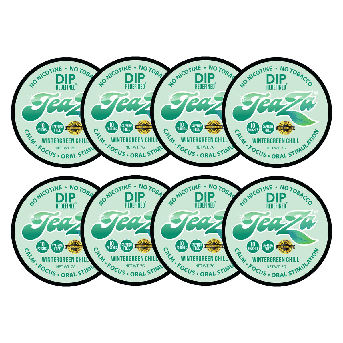 TeaZa Energy Pouches Wintergreen Chill pack with tobacco-free, refreshing flavor.