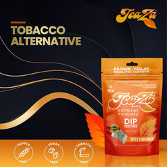 TeaZa user outdoors dipping demonstrates tobacco-free alternative in active settings.