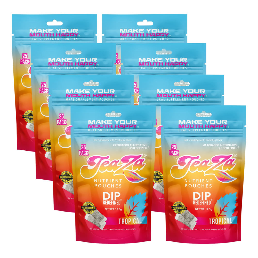 TeaZa pineapple tropical energy pouch for a fruity flavor boost