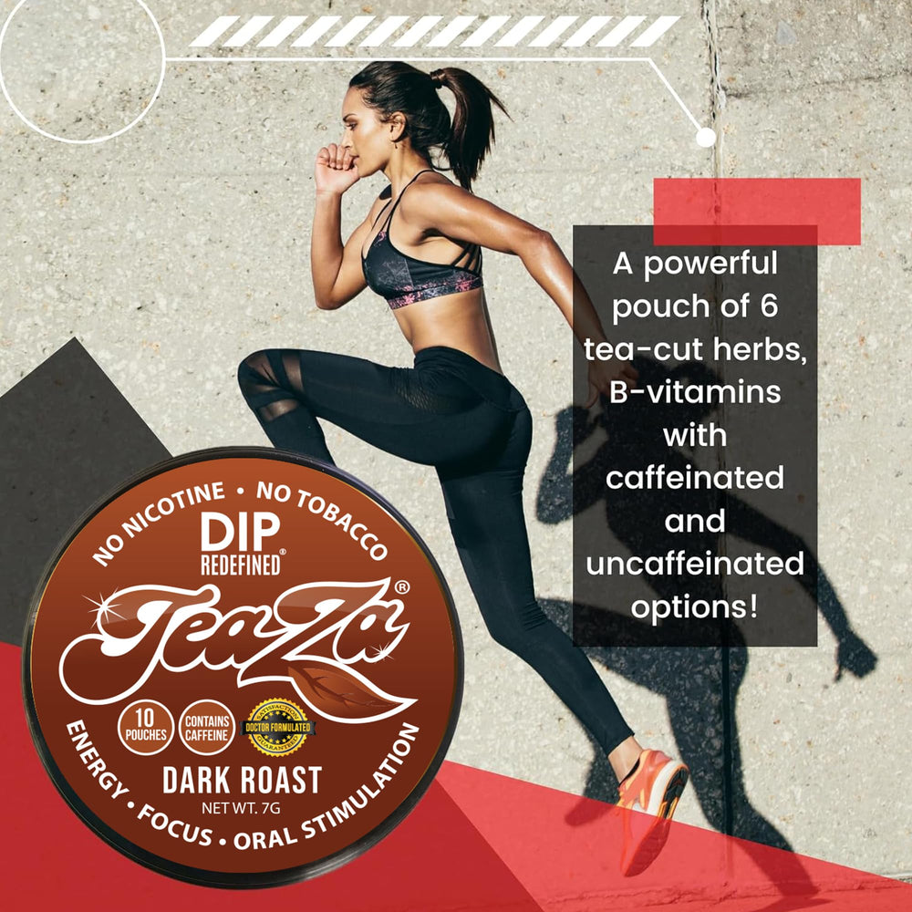 TeaZa Tobacco-free pouch packaging underscores safer, nicotine-free alternative