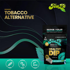 TeaZa Wintergreen Energy pouches in use illustrate on-the-go energy option.