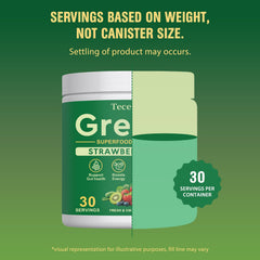 Tecepec Super Greens Powder stir glass demonstrates easy mixing with water or juice