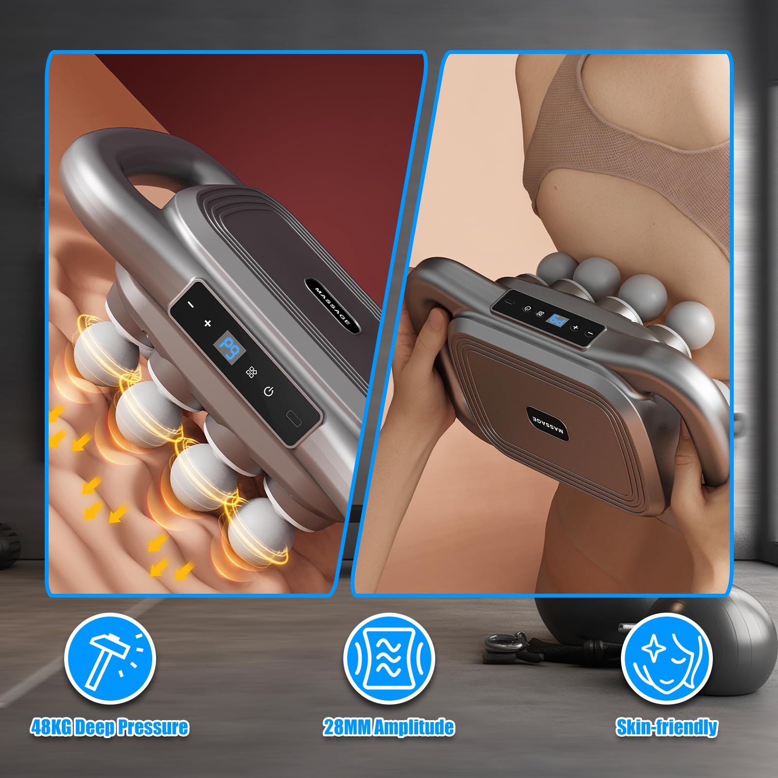 Technohom massage gun with 9 speeds for customizable pressure