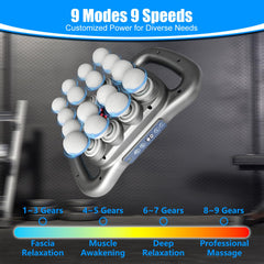 Technohom percussion massage gun with a 10W motor for muscle care