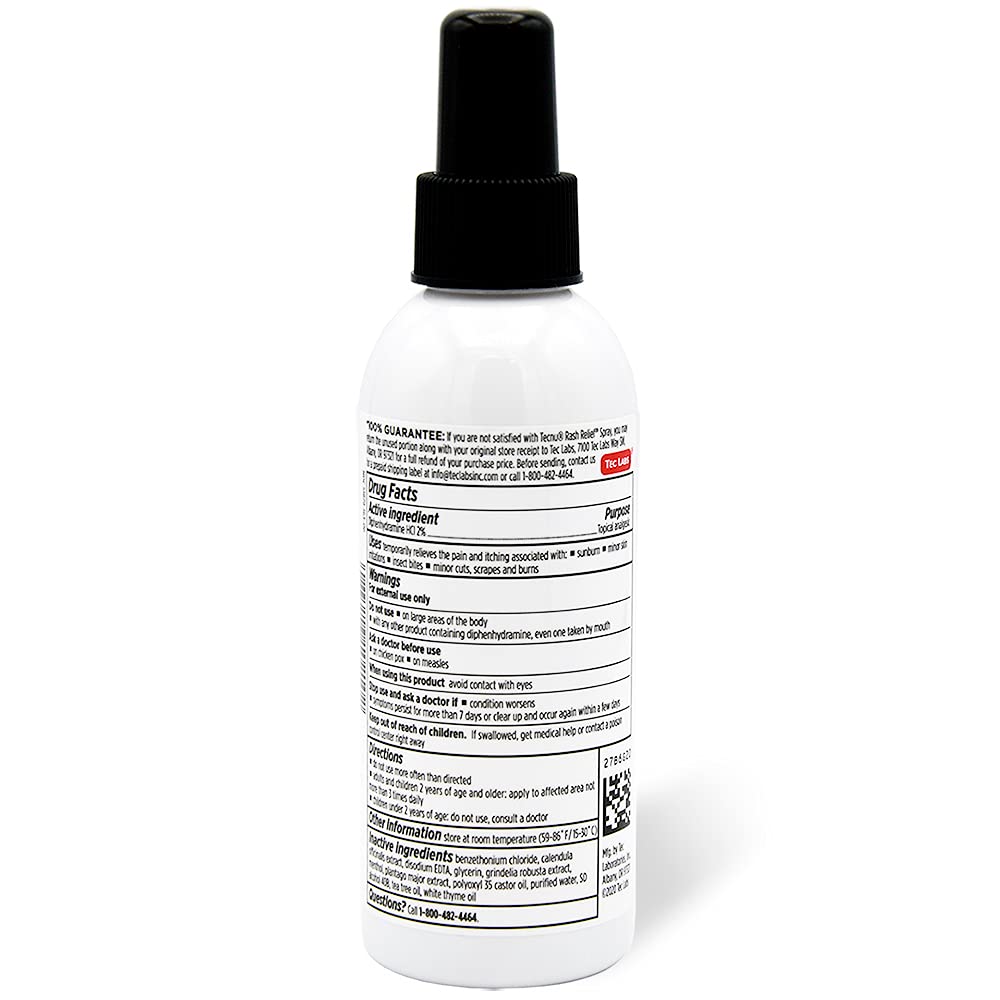 Tecnu Scar Prevention technology diagram shows healing support after rash.