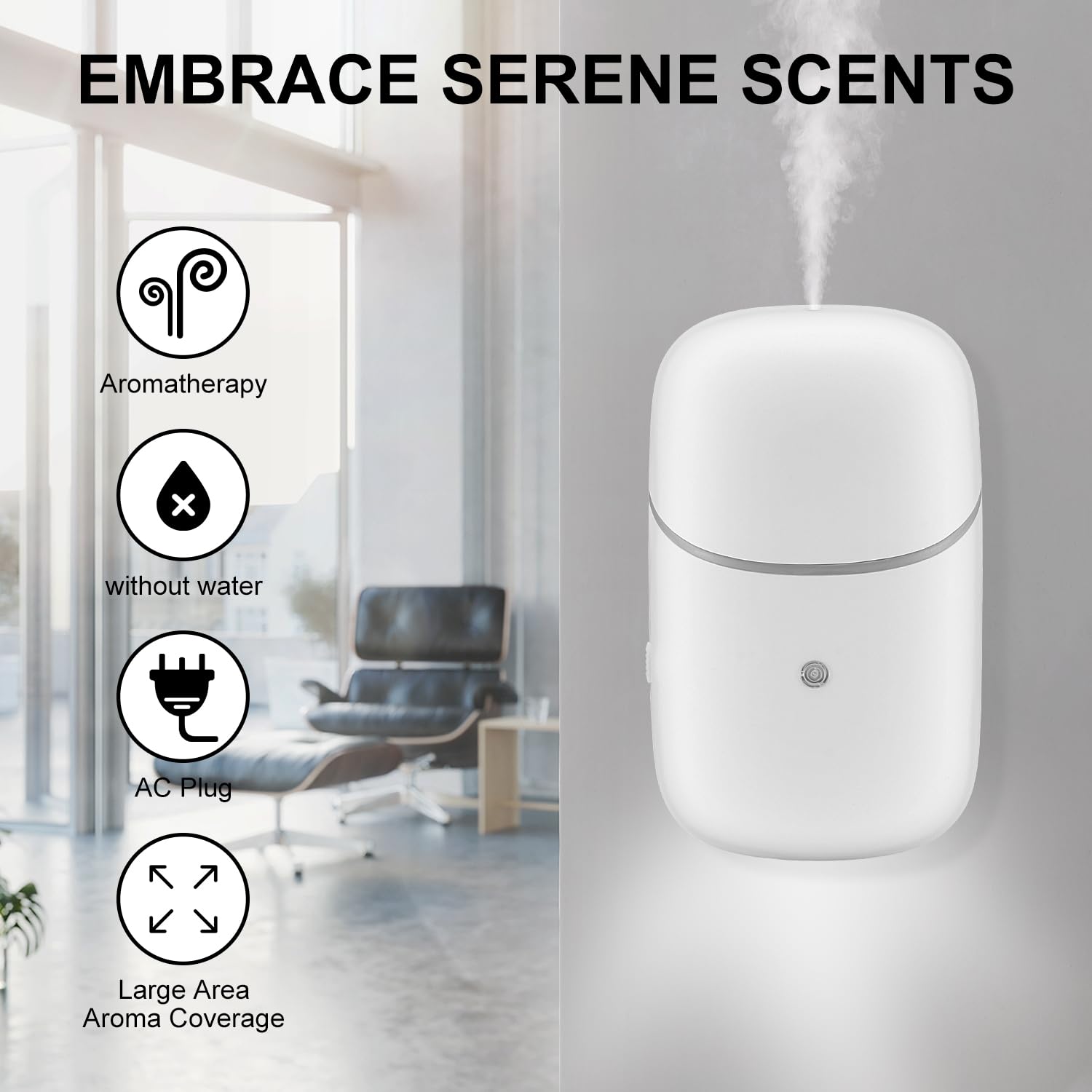 Tediselu diffuser bottom night-light adds subtle ambiance in any room.
