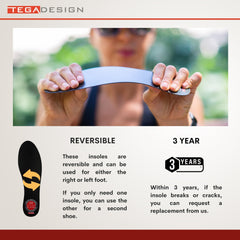 TEGA carbon fiber insole packaging protects the product during shipping