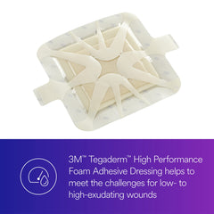 Tegaderm foam dressing conformable to body contours for difficult locations and comfort