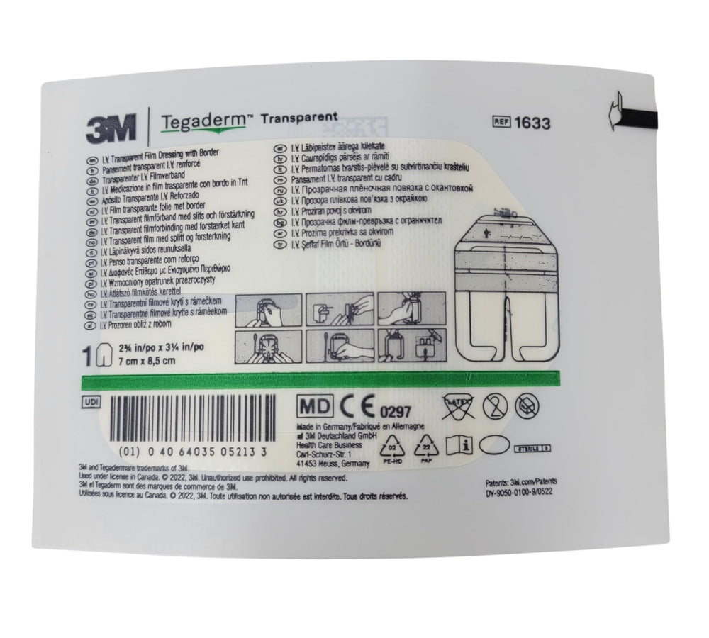 Tegaderm IV dressing transparent film enables monitoring without removal