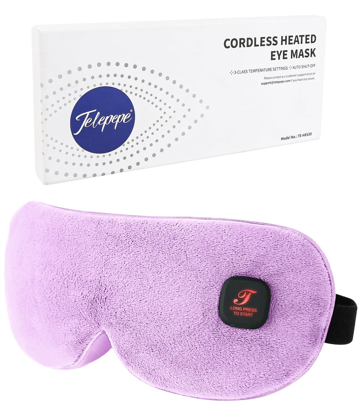 Telepepe heated eye mask cordless design enables on-the-go warmth