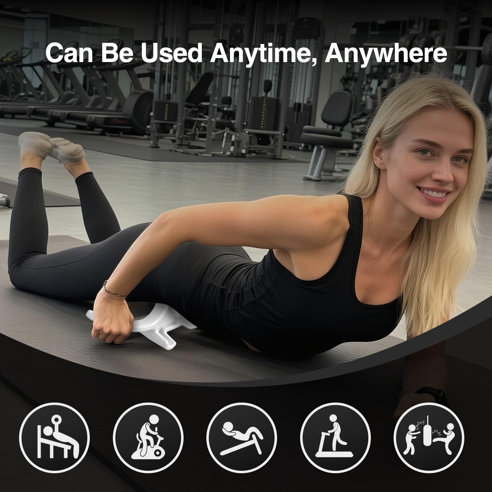 Telyora Psoas Release Tool floor-use enables gravity-assisted release for deeper comfort.