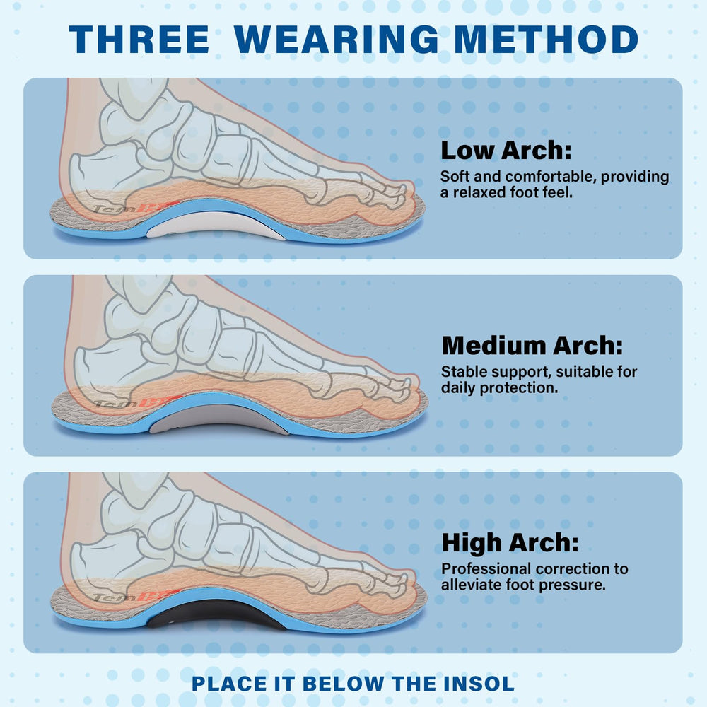 TemHot non-slip PU insoles for durable daily wear and stability.