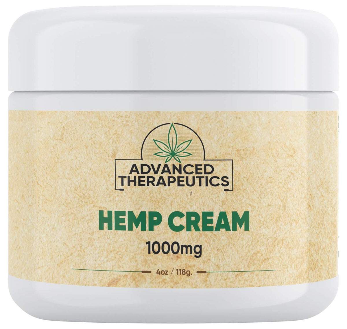 HEMPERATURE Advanced Therapeutics cream-jar: smooth, non-greasy feel for targeted relief