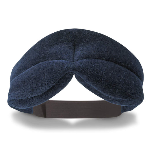 Tempur-Pedic sleep mask face-fit demonstrates how it hugs contours for a secure, comfortable fit.