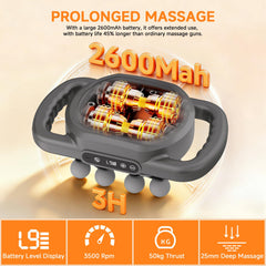 TenSine 12 Head Massage Gun with arc heads for targeted deep tissue work