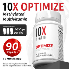 10X Health Optimize NAC image emphasizes antioxidant-friendly cellular support.