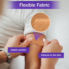 TenderGentle flexible fabric bandage moves with skin for durable wear.