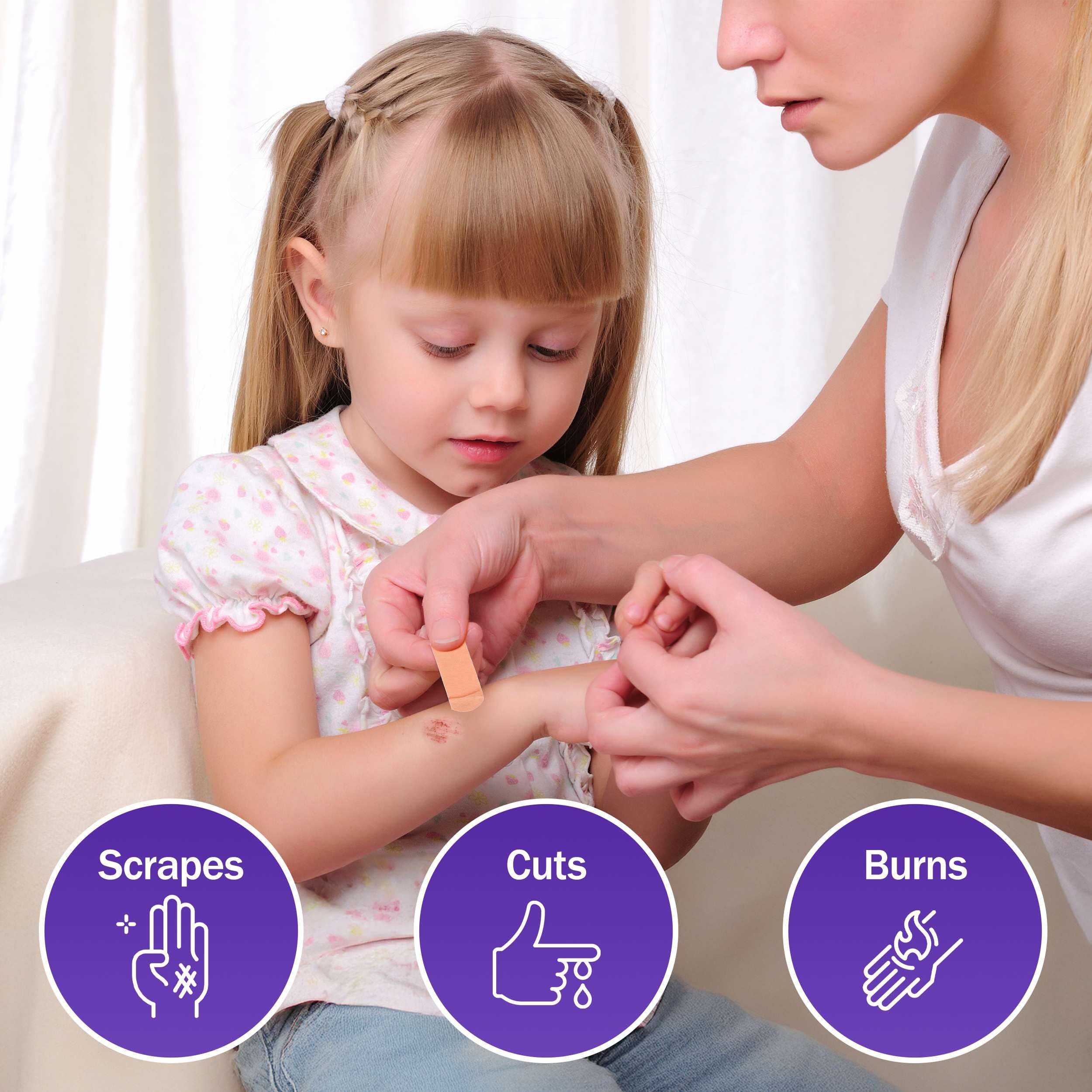 TenderGentle bandage provides quick application for minor injuries during activities.