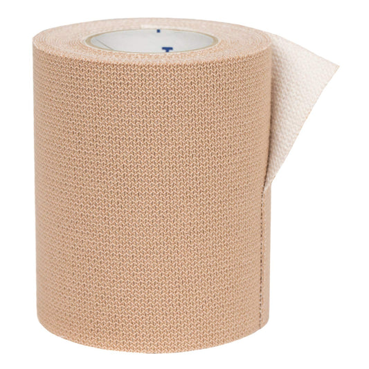 Tensoplast elastic adhesive tape in tan for controlled compression and joint support during activity